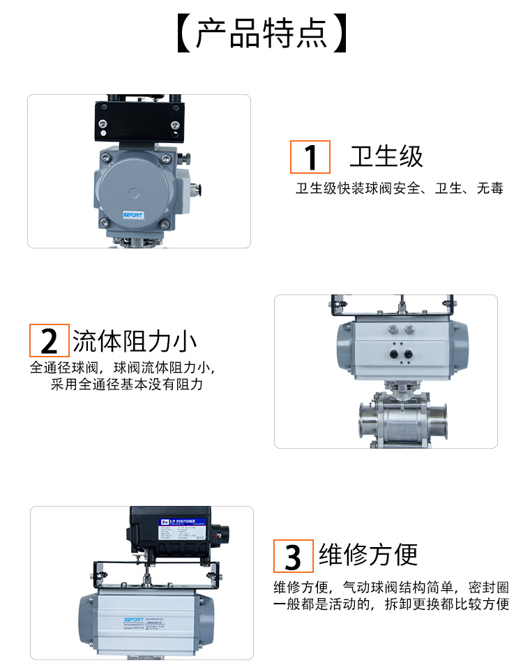 SEFORT氣動衛生級球閥