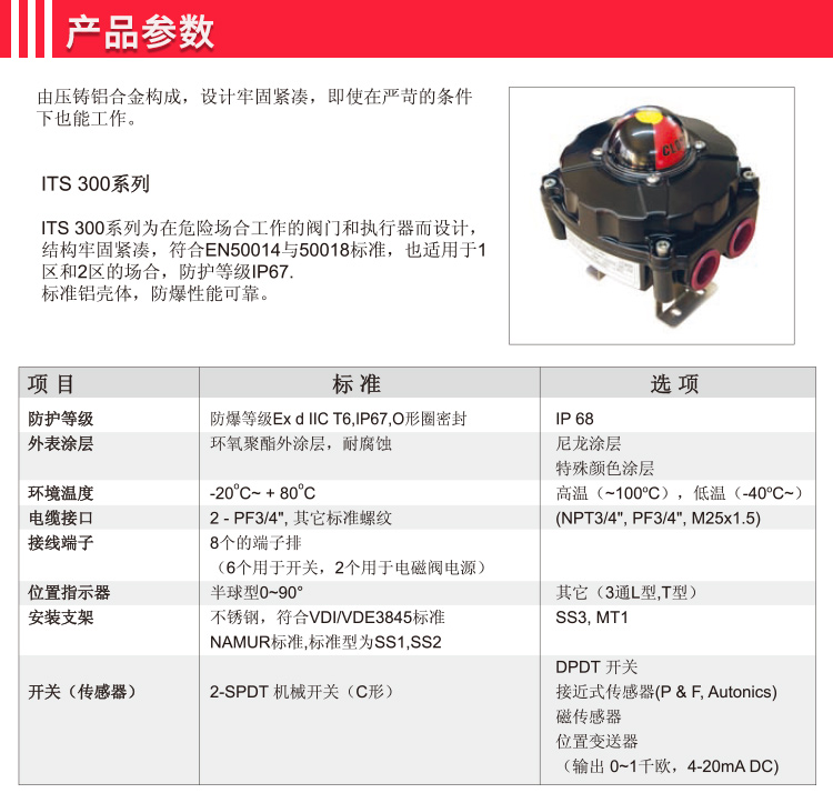 ITS-300防爆限位開關參數